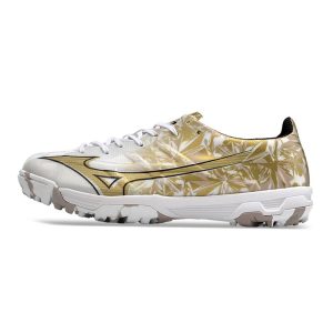 Giày bóng đá Mizuno Alpha TF Trắng/Vàng Gold 