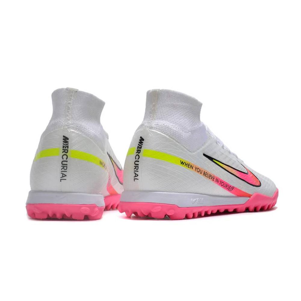 Giày bóng đá Nike Mercurial Superfly 9 Elite Trắng/Hồng TF Rashford