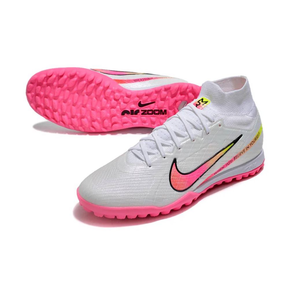 Giày bóng đá Nike Mercurial Superfly 9 Elite Trắng/Hồng TF Rashford